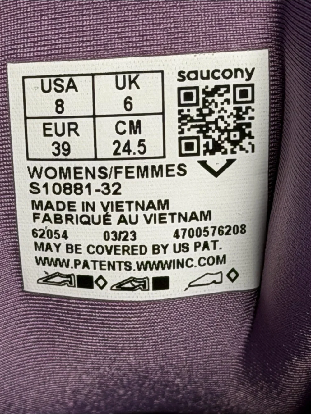 Saucony Triumph 21 Women's Purple Running Shoes S10881-32 Size 8